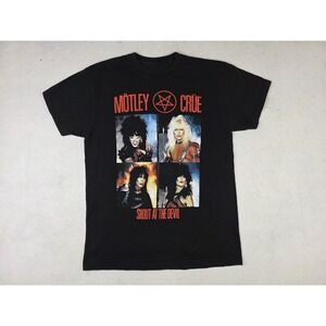 Motley Crue Shout At The Devil Mens Shirt Size M Heavy Metal Band‎ Tee *READ*
